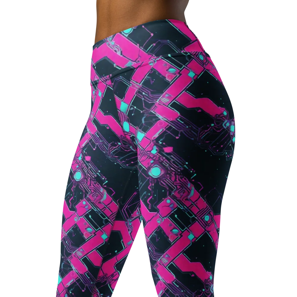Pink Protocol on Yoga Leggings — Left Front