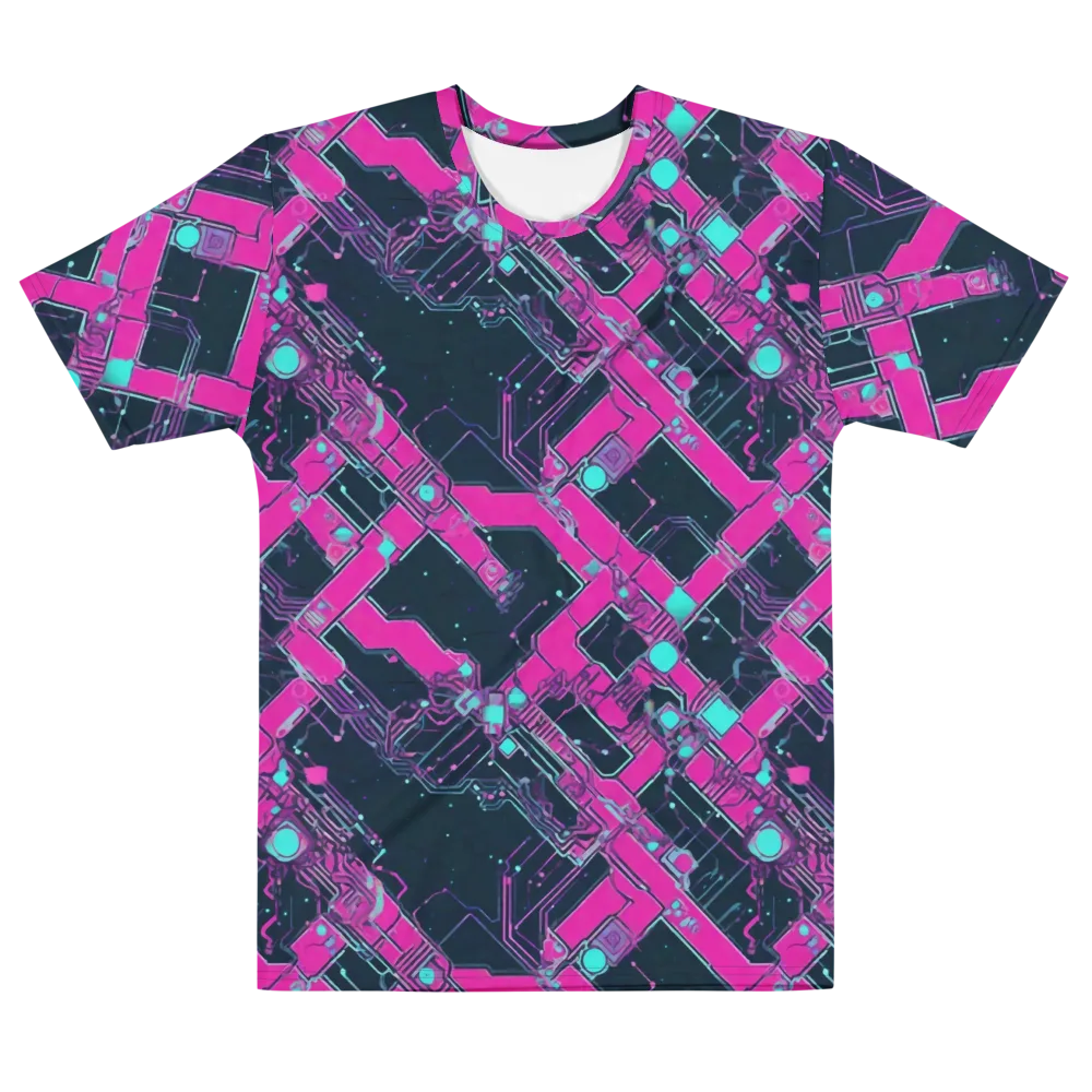 Pink Protocol on Men's Cotton Crew Neck T-Shirt — Front