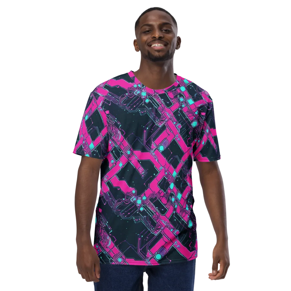 Pink Protocol on Men's Crew Neck T-Shirt — Front