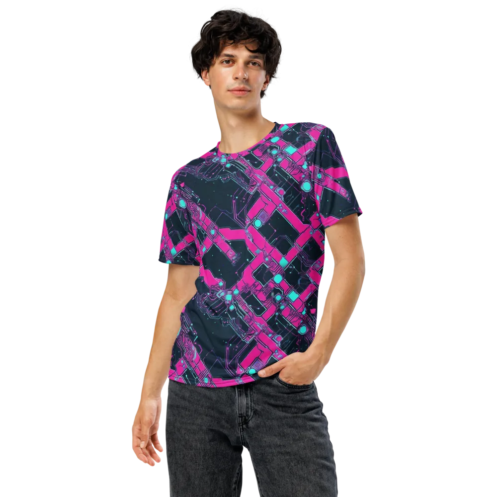 Pink Protocol on Men's Crew Neck T-Shirt — Front