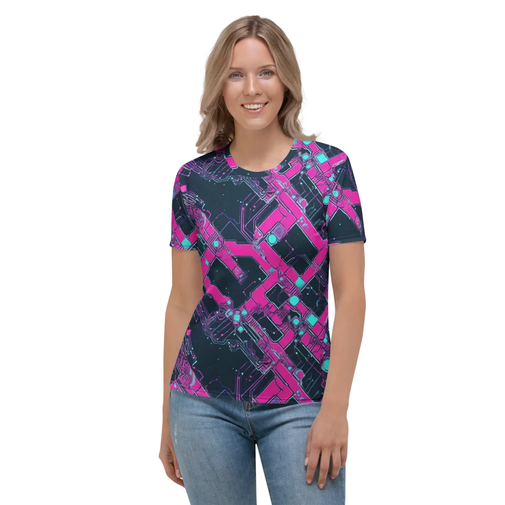 Pink Protocol on Women's Crew Neck T-Shirt — Front