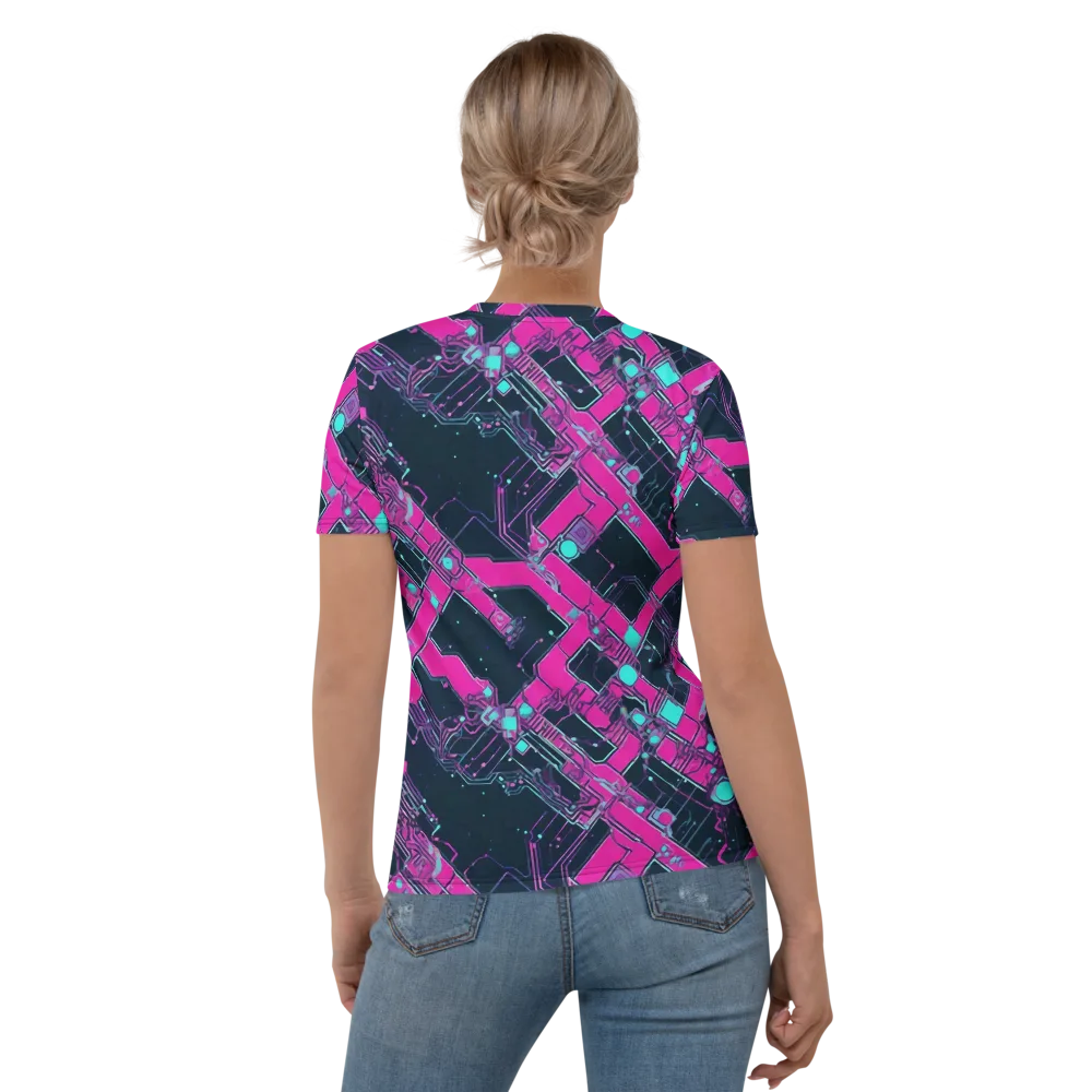 Pink Protocol on Women's Crew Neck T-Shirt — Back