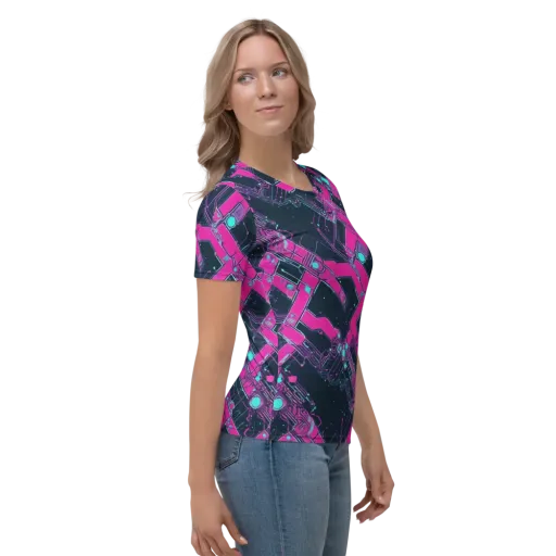 Pink Protocol on a Women's Crew Neck T-Shirt