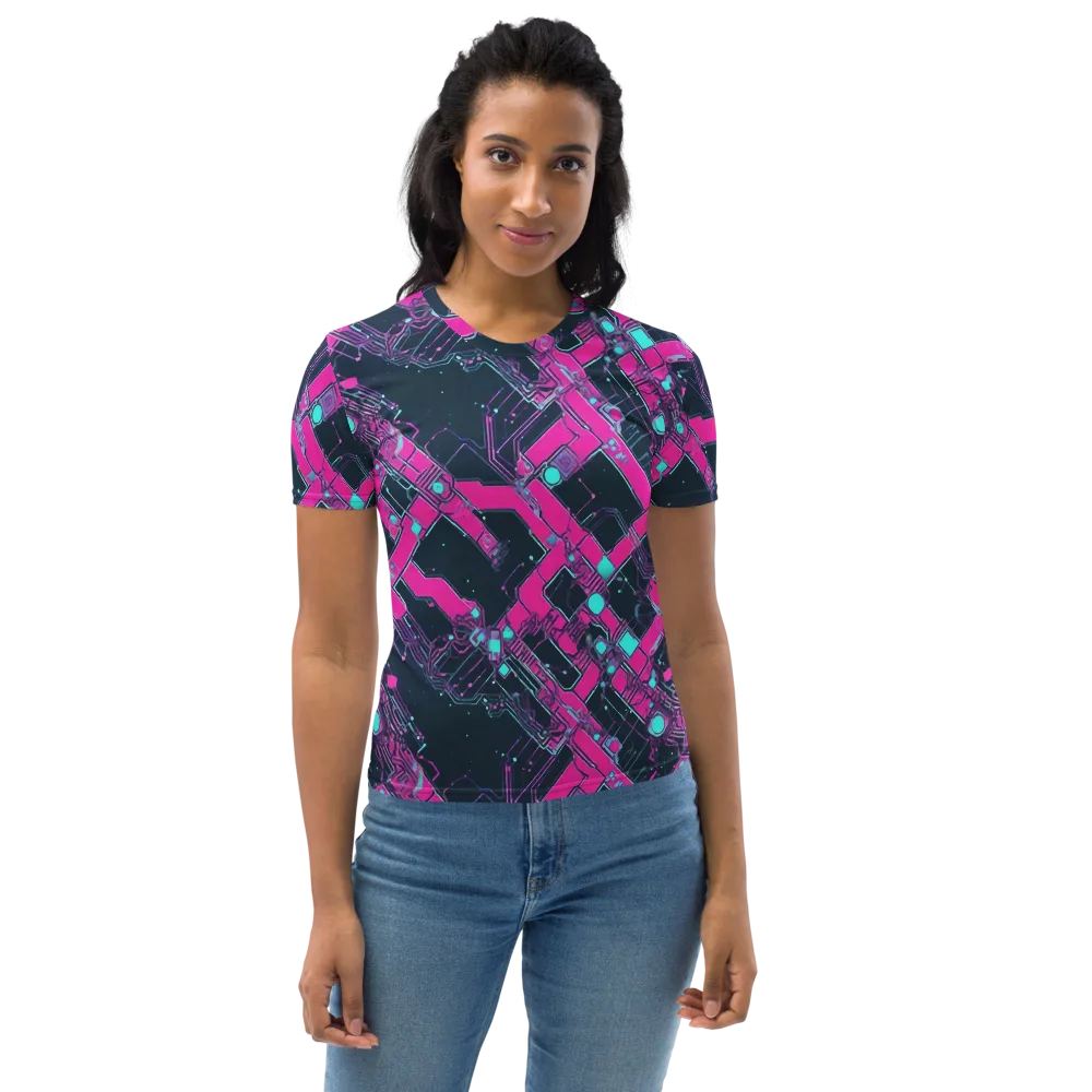 Pink Protocol on Women's Crew Neck T-Shirt — Front