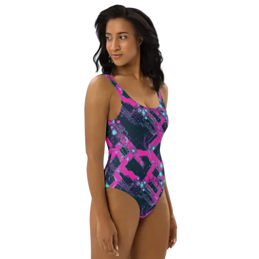 Pink Protocol on a One-Piece Swimsuit