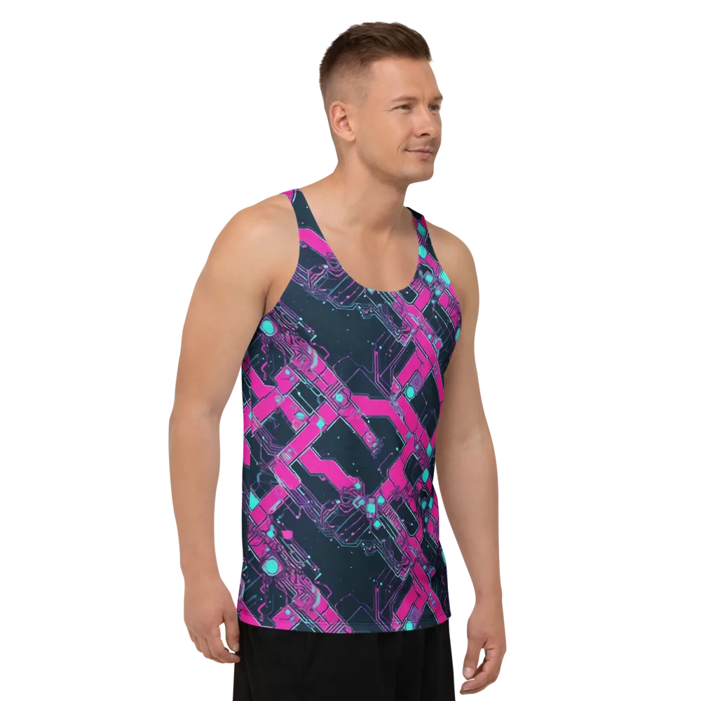 Pink Protocol on Men's Tank Top — Right Front