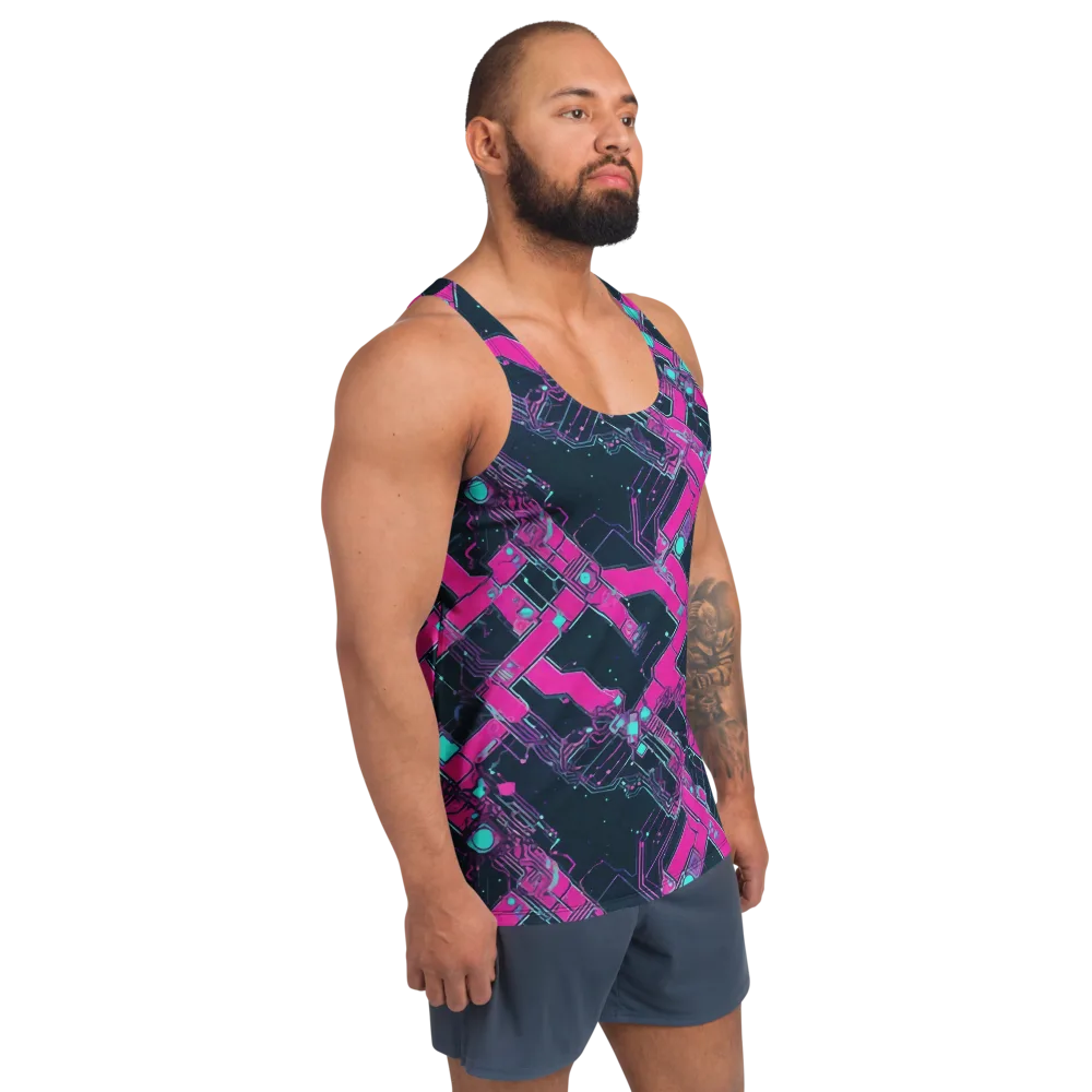 Pink Protocol on Men's Tank Top — Right Front