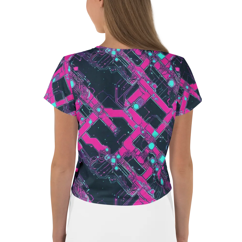 Pink Protocol on Crop Tee — Back