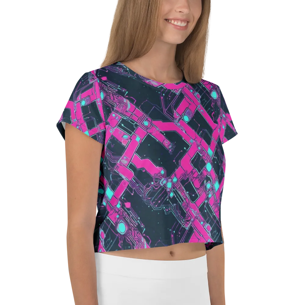 Pink Protocol on Crop Tee — Right