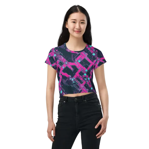 Pink Protocol on a Crop Tee