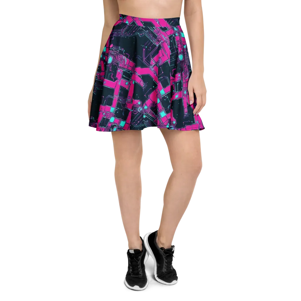 Pink Protocol on Skater Skirt — Front