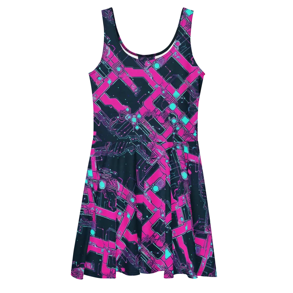 Pink Protocol on Skater Dress — Front