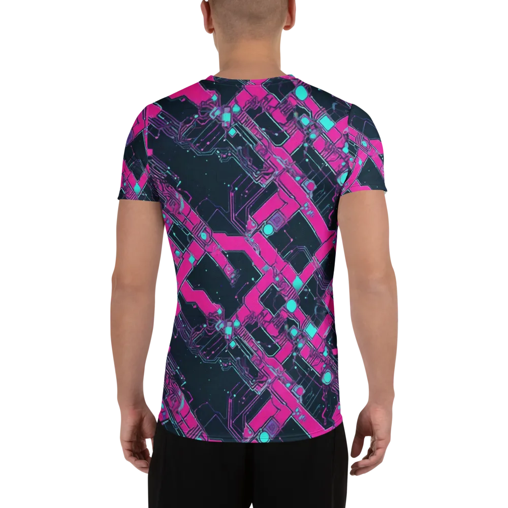 Pink Protocol on Men's Athletic T-Shirt — Back
