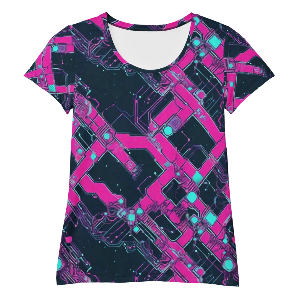 Pink Protocol on Women's Athletic T-Shirt — Front