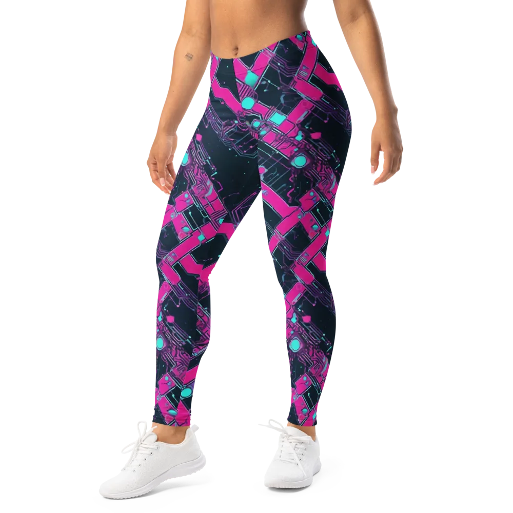 Pink Protocol on Leggings — Left Front