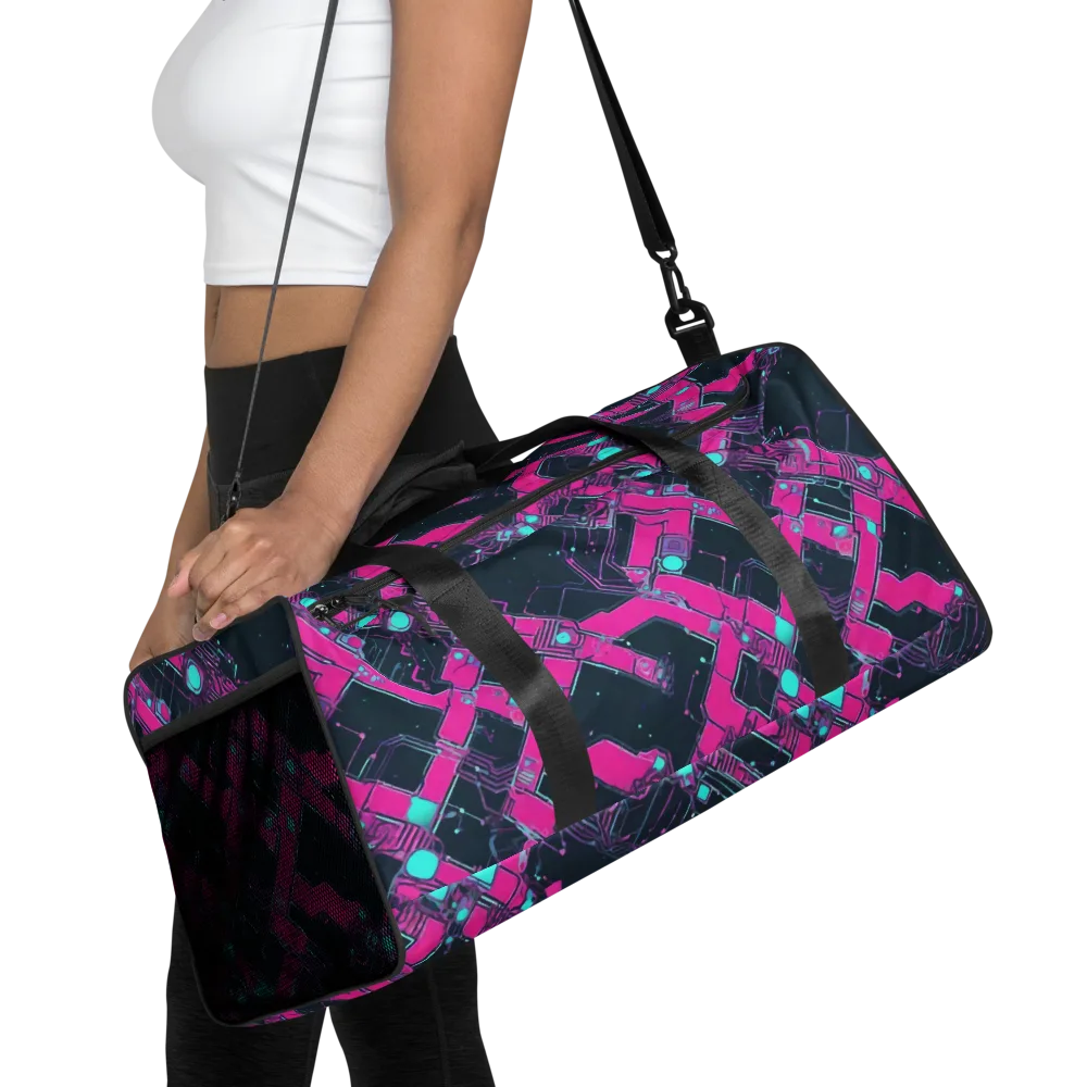 Pink Protocol on Duffle Bag — Front