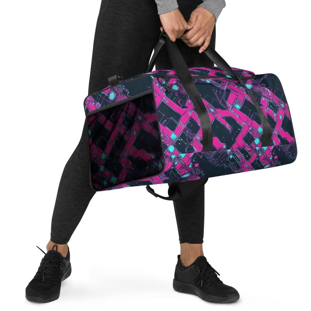 Pink Protocol on Duffle Bag — Right Front