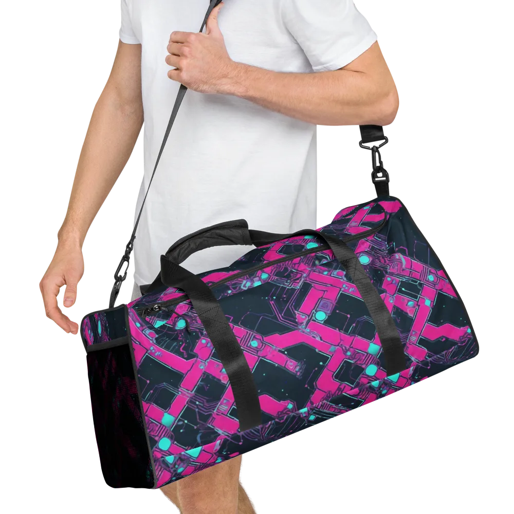 Pink Protocol on Duffle Bag — Right Front