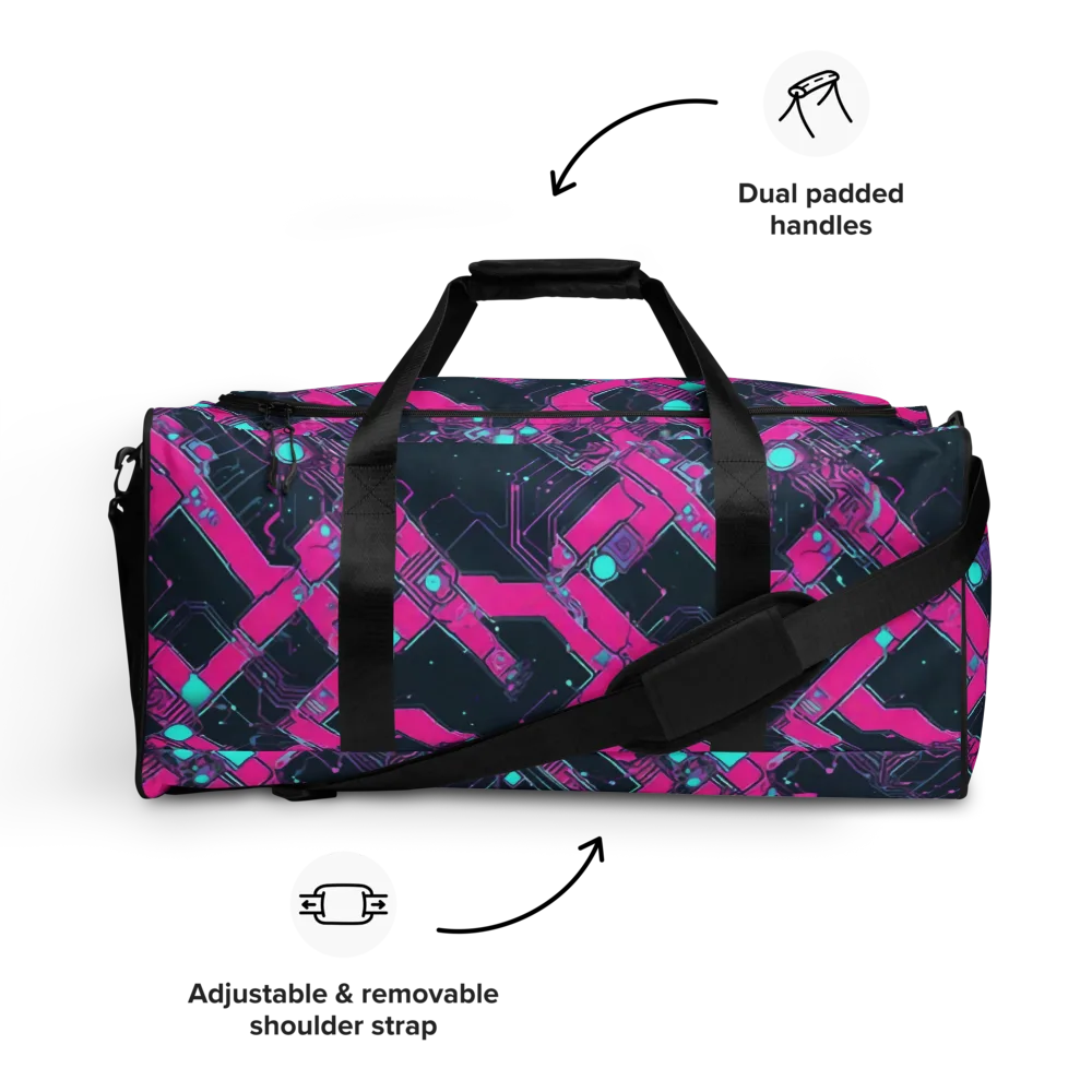 Pink Protocol on Duffle Bag — Front