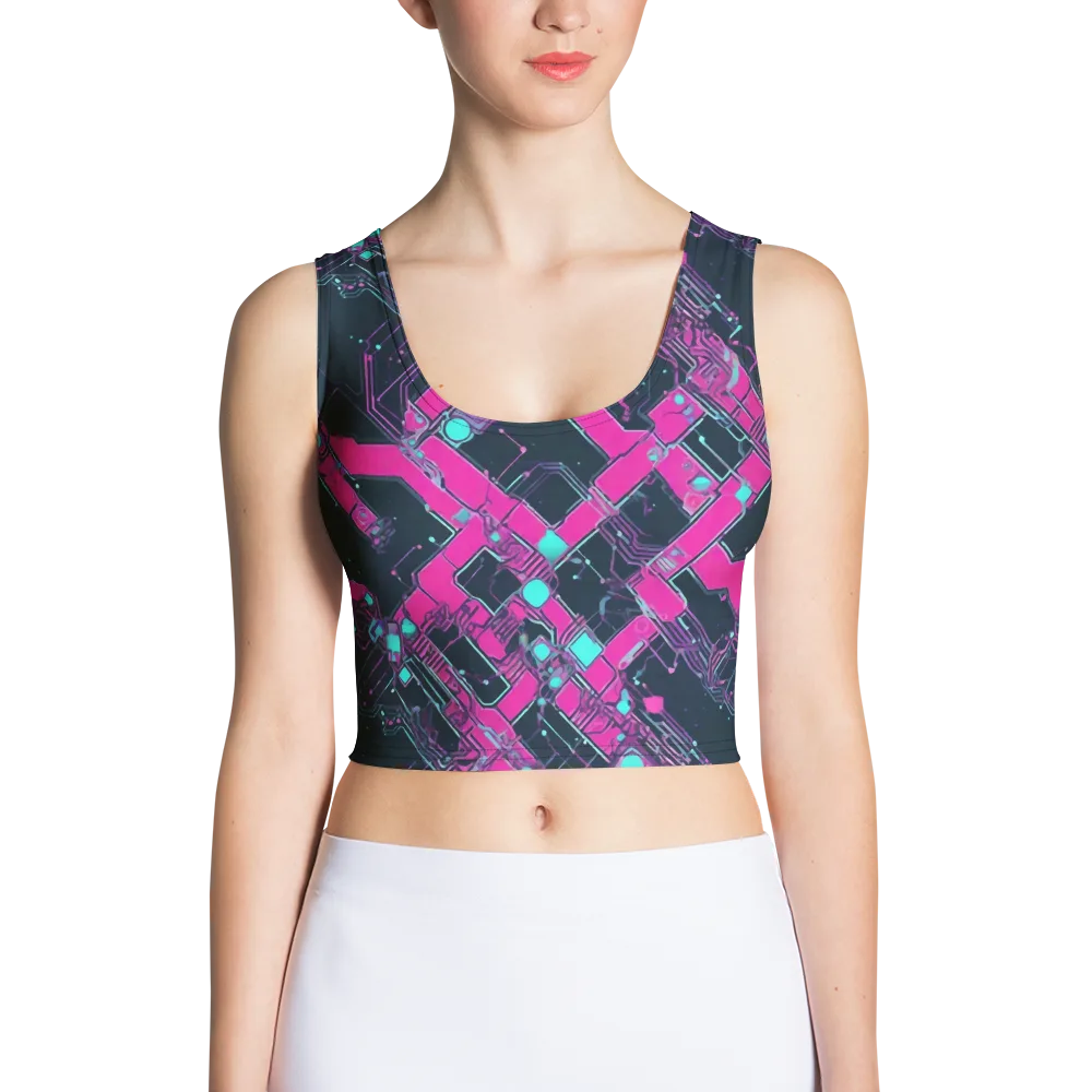 Pink Protocol on Crop Top — Front