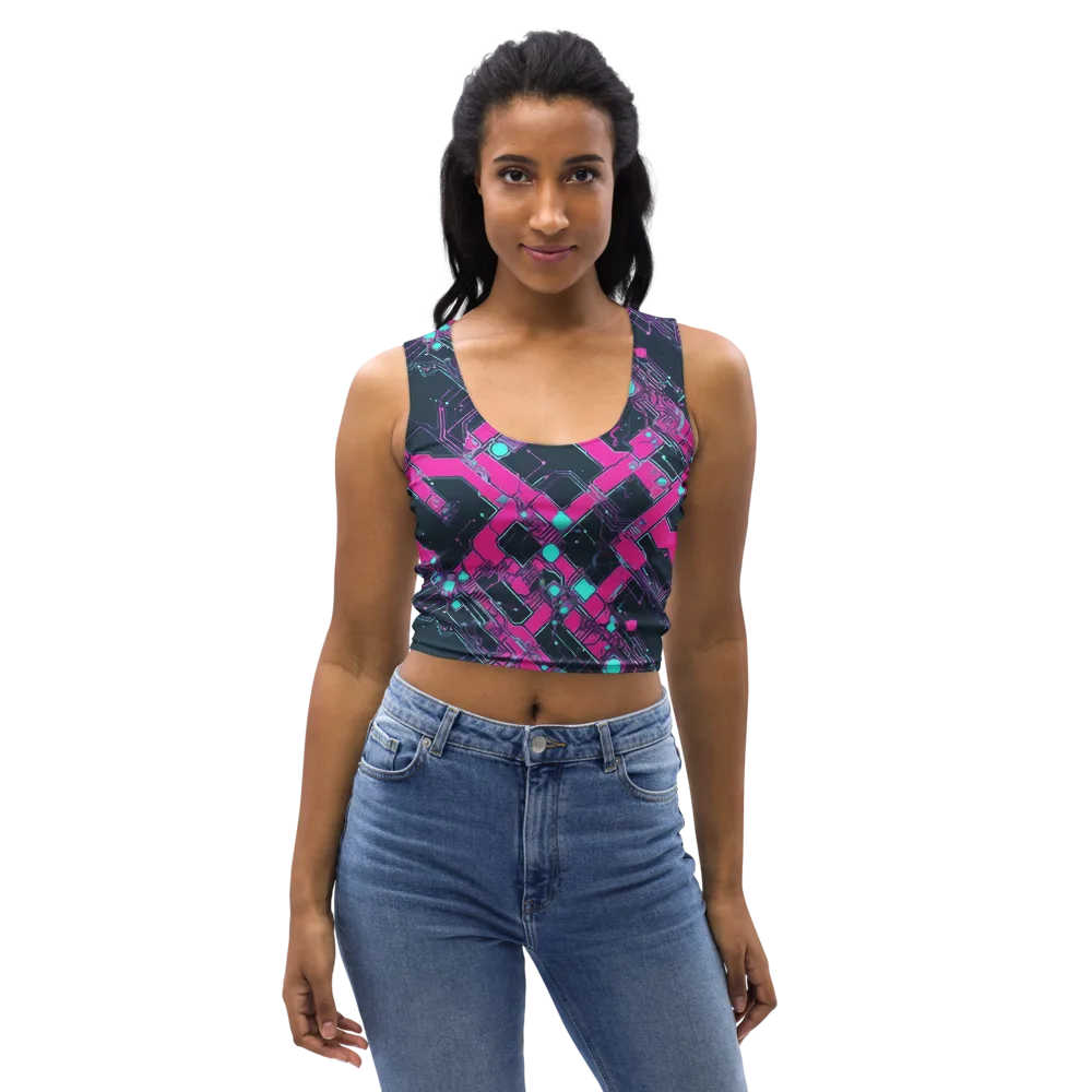 Pink Protocol on Crop Top — Front