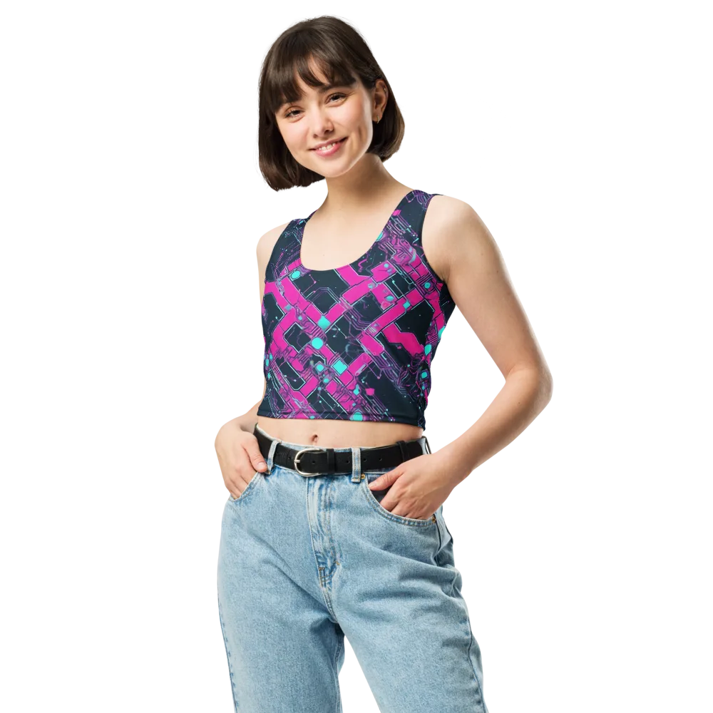 Pink Protocol on Crop Top — Front