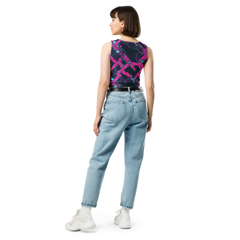 Pink Protocol on Crop Top — Back