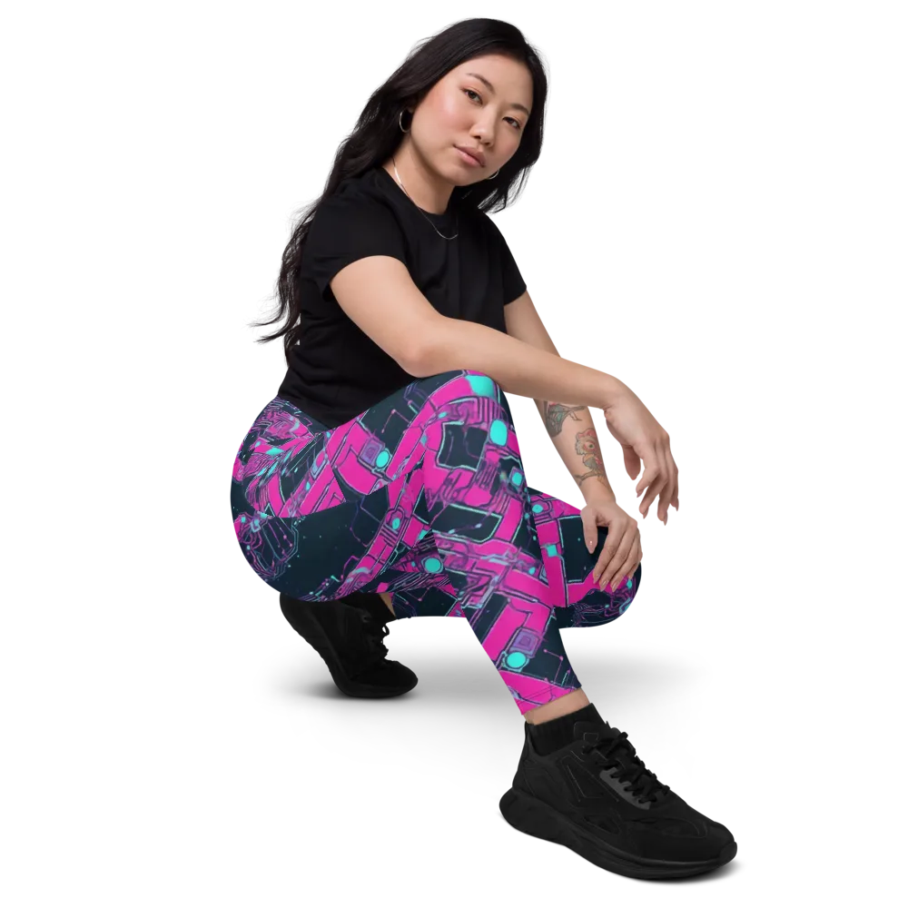 Pink Protocol on Leggings with Pockets — Right Front