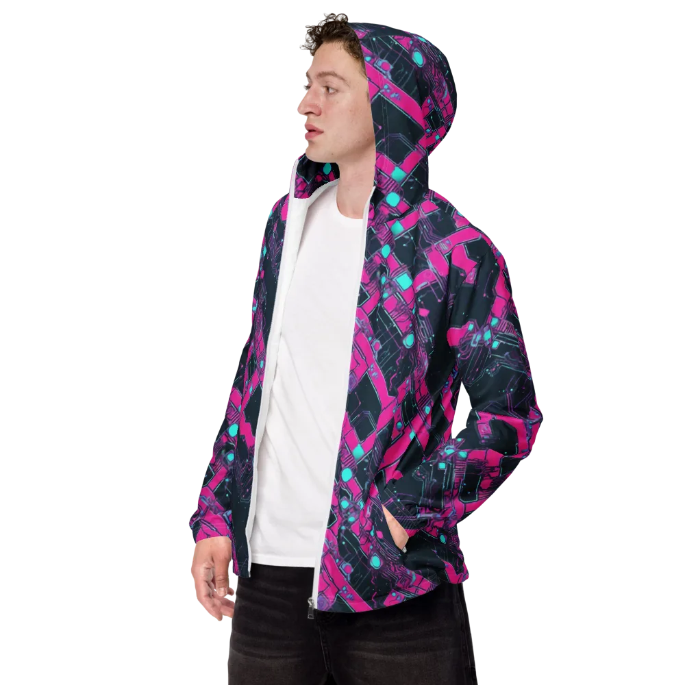 Pink Protocol on Men's Windbreaker — Left Front