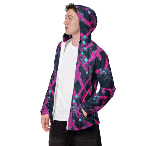Pink Protocol on a Men's Windbreaker