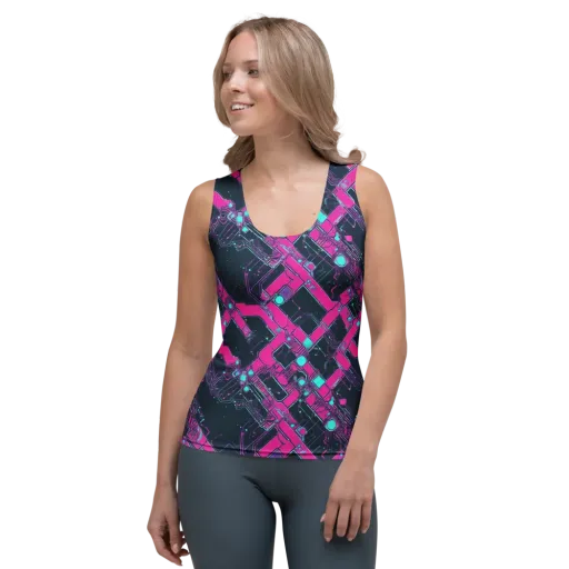 Pink Protocol on a Women's Tank Top