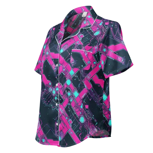Pink Protocol on a Women's Short Sleeve Pajama Top