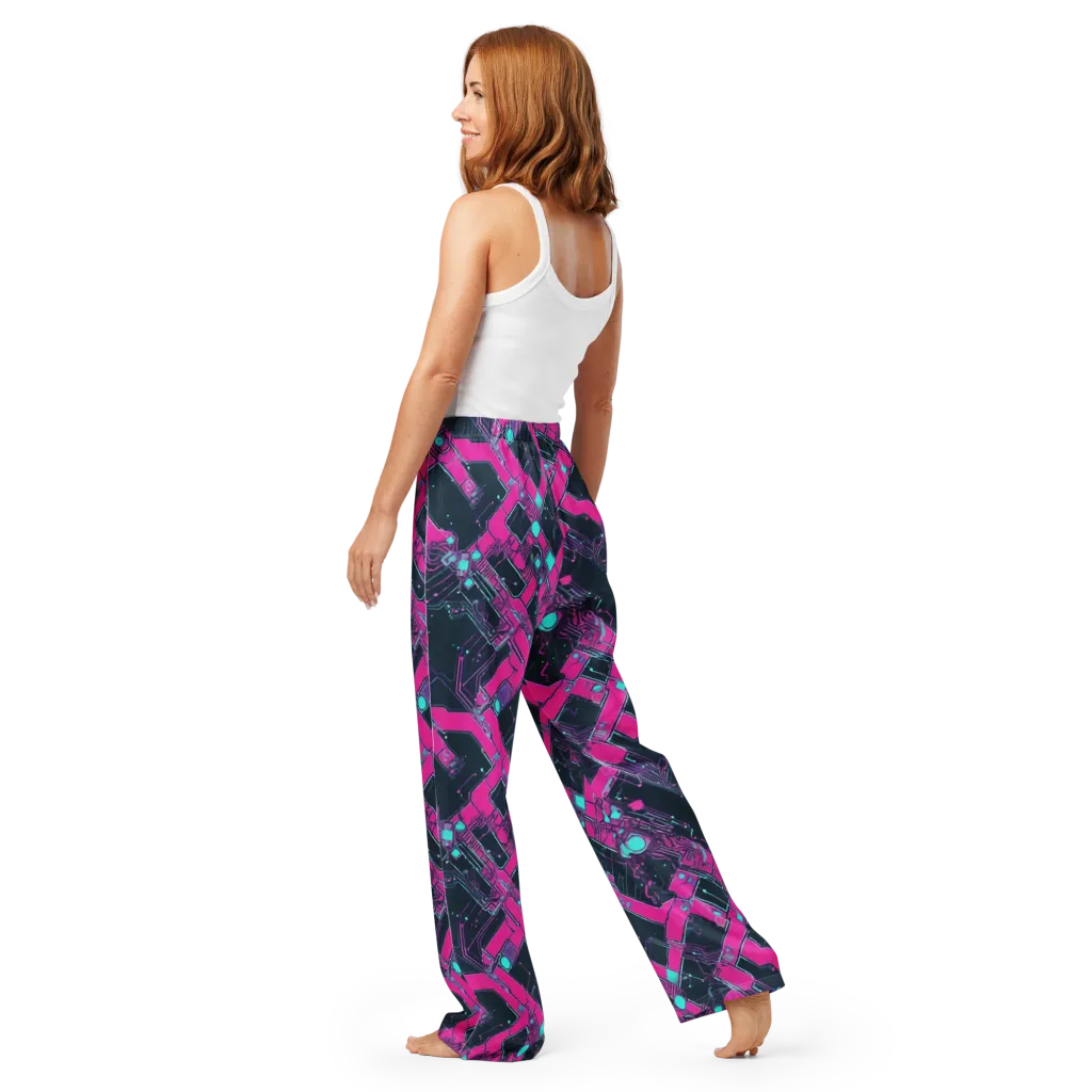 Pink Protocol on Women's Pajama Pants — Back