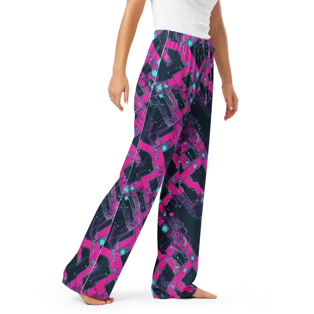 Pink Protocol on Women's Pajama Pants — Right Front