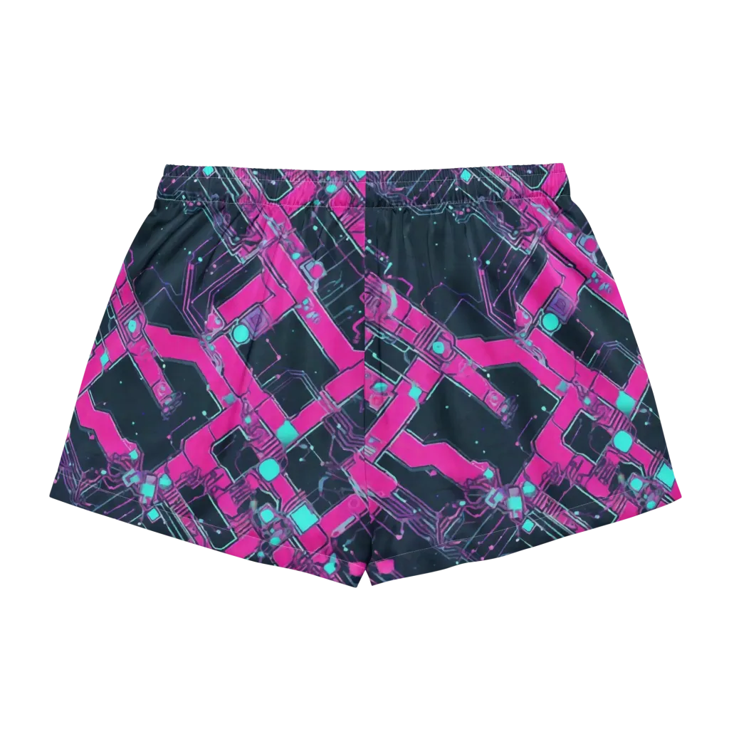 Pink Protocol on Women's Pajama Shorts — Back
