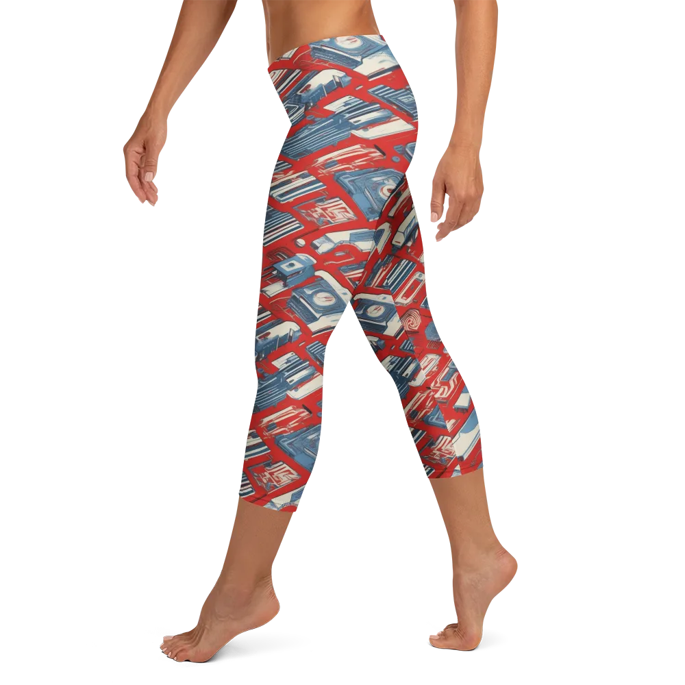 Playback Parade on Capri Leggings — Left