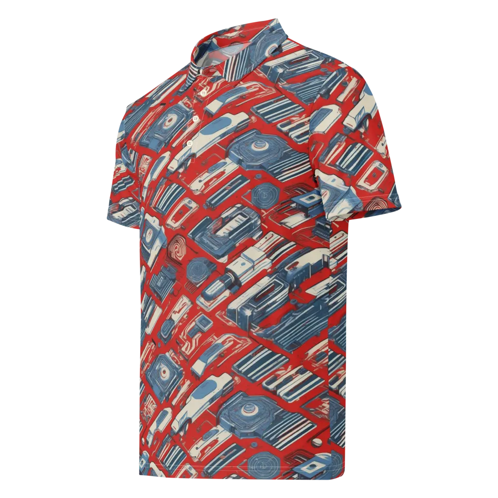 Playback Parade on Men's Slim Fit Polo Shirt — Left Front