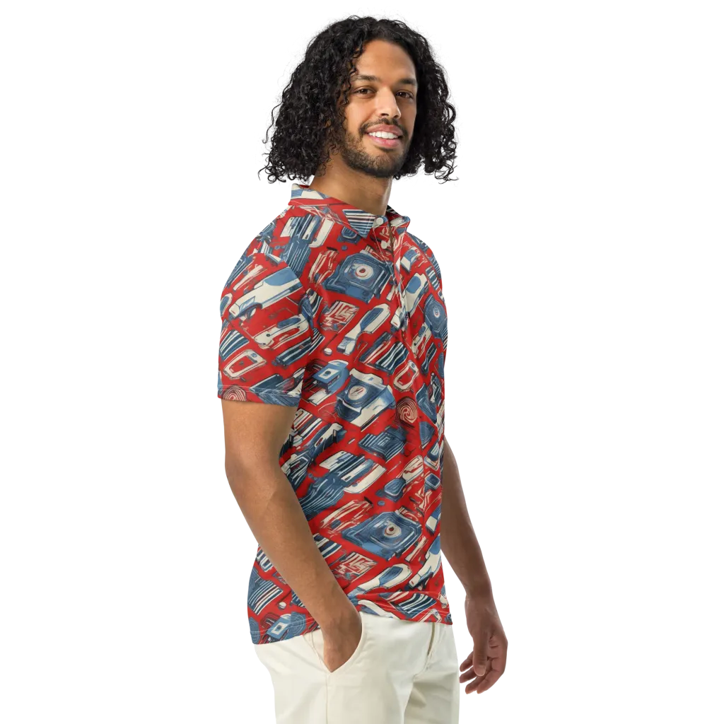 Playback Parade on Men's Slim Fit Polo Shirt — Right Front