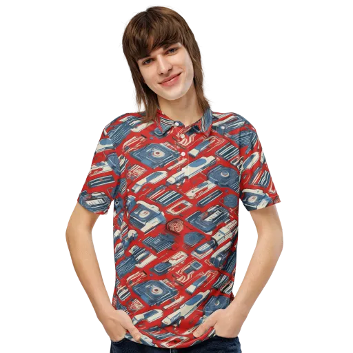 Playback Parade on a Men's Slim Fit Polo Shirt