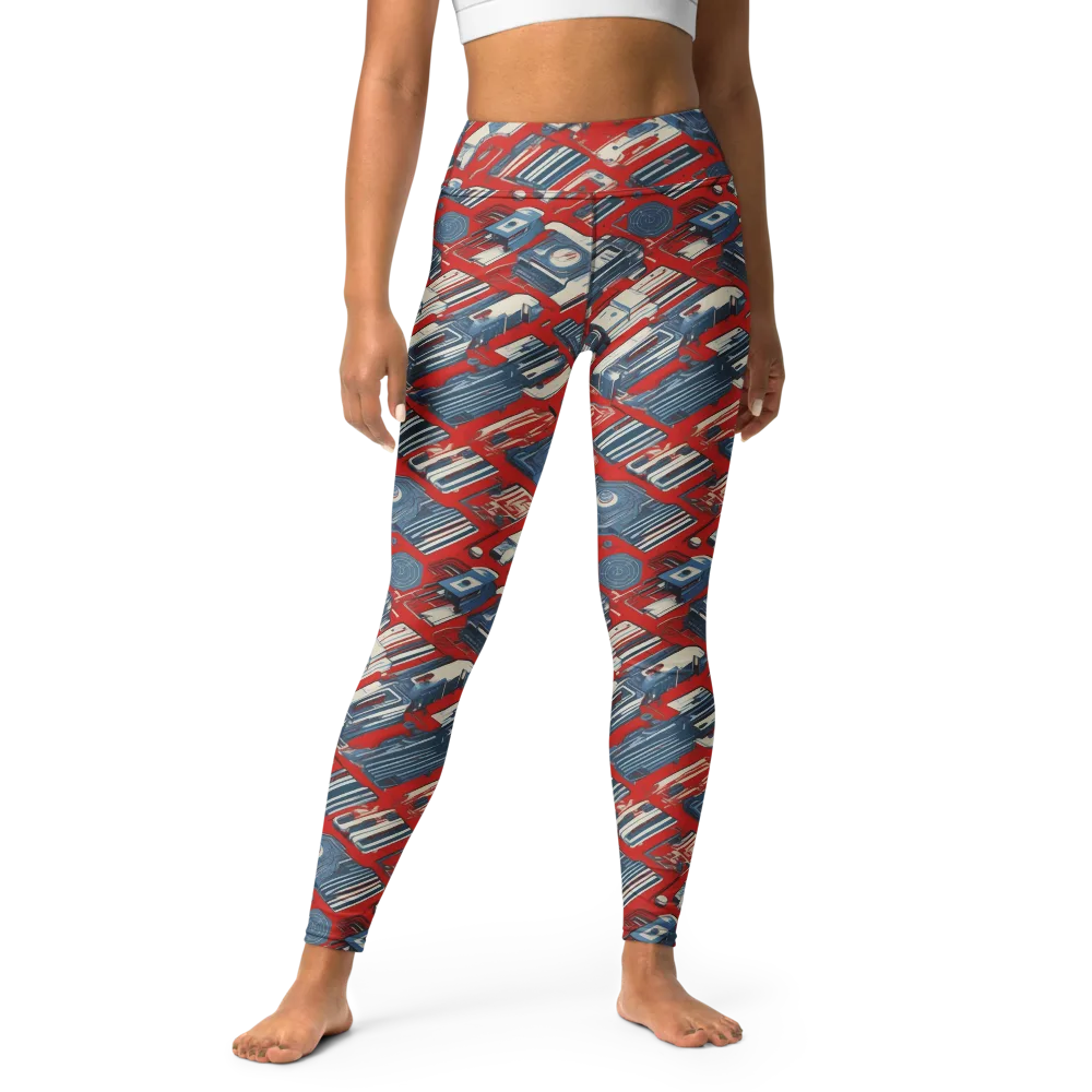 Playback Parade on Yoga Leggings — Front
