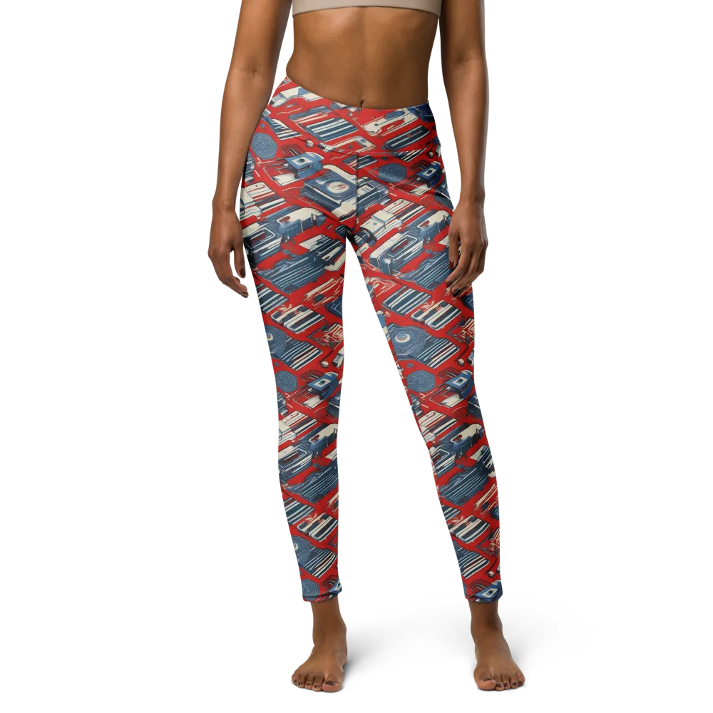Playback Parade on Yoga Leggings — Front