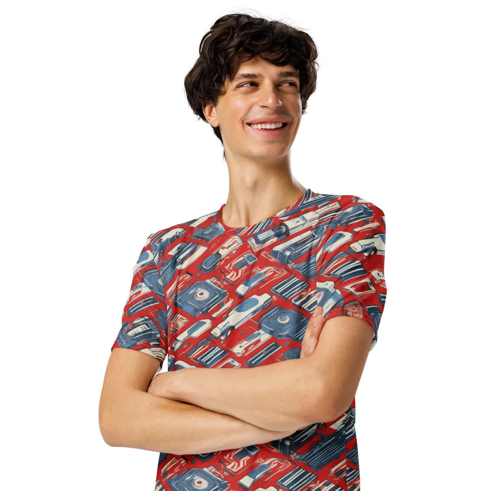 Playback Parade on Men's Crew Neck T-Shirt — Left Front
