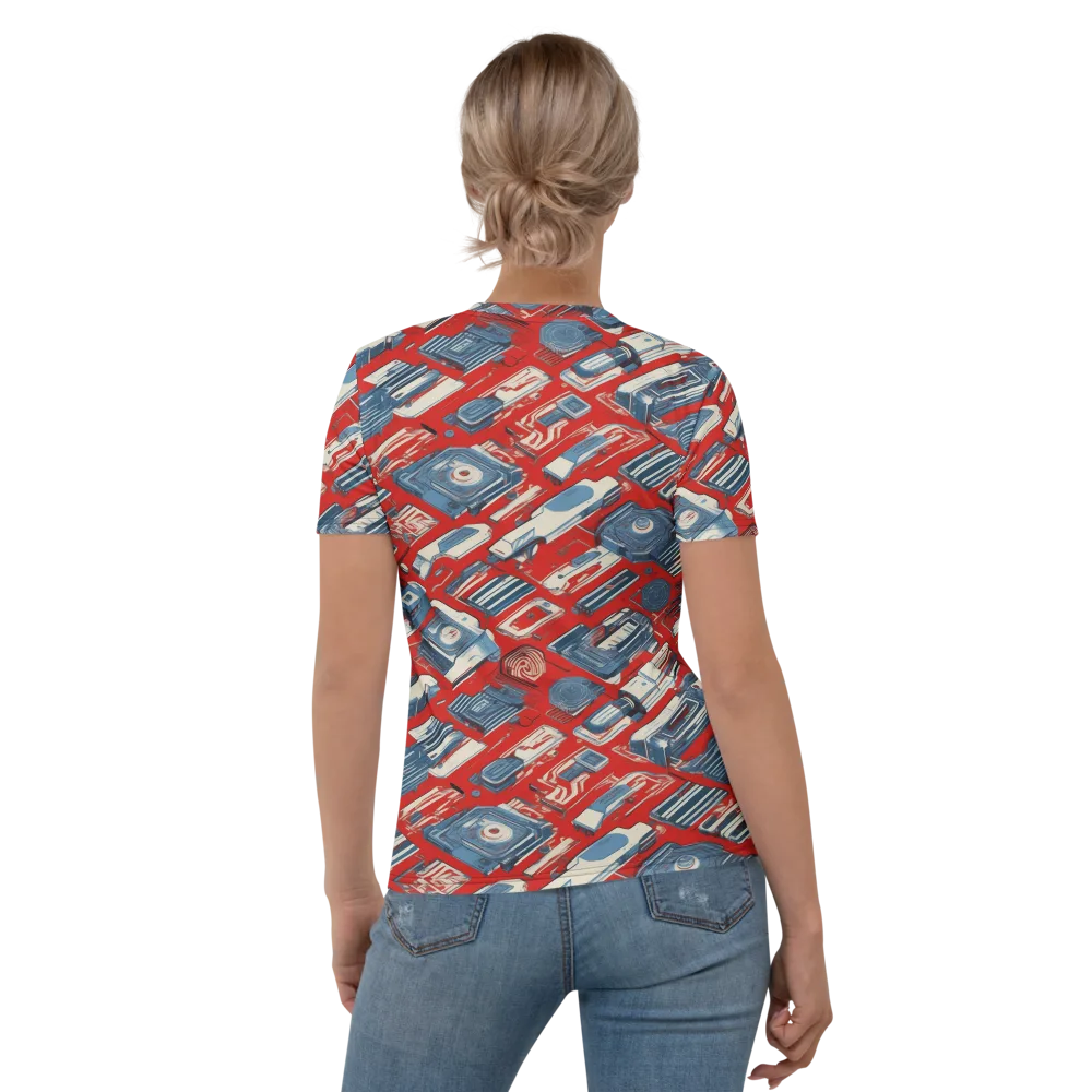 Playback Parade on Women's Crew Neck T-Shirt — Back