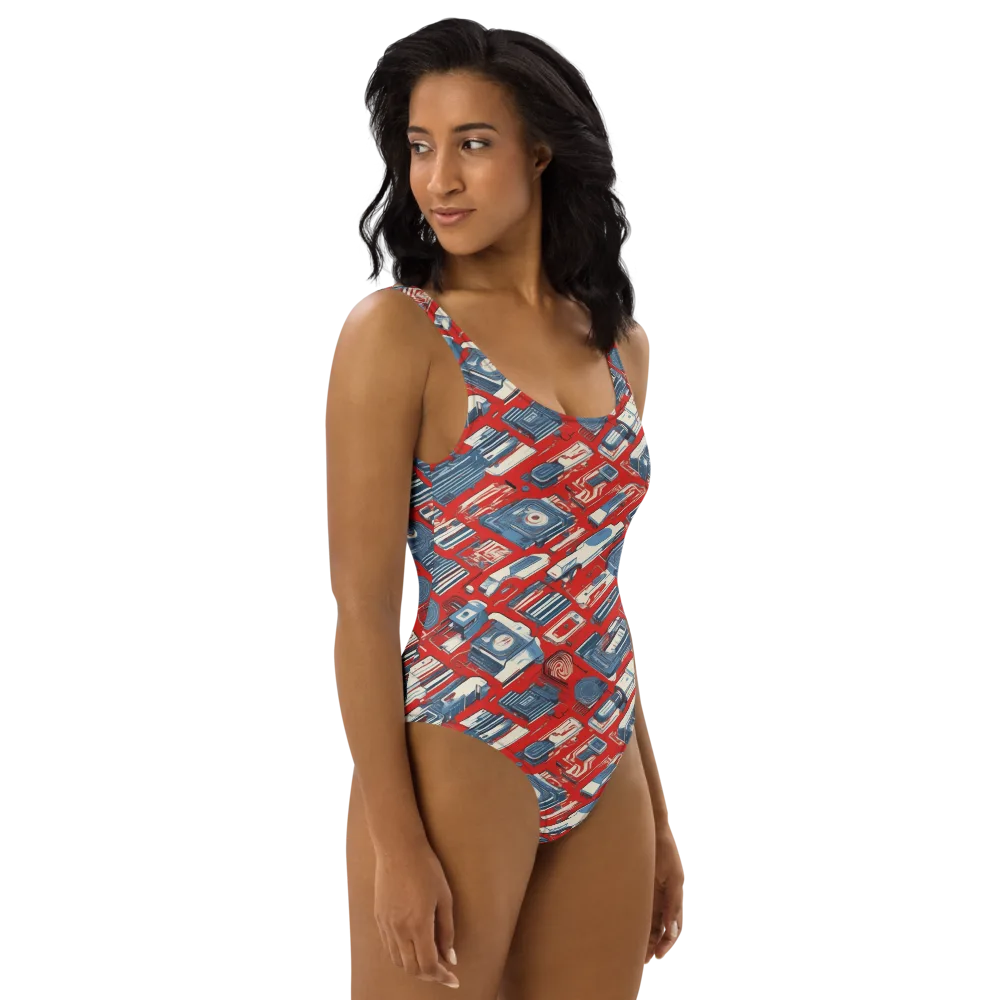 Playback Parade on One-Piece Swimsuit — Right