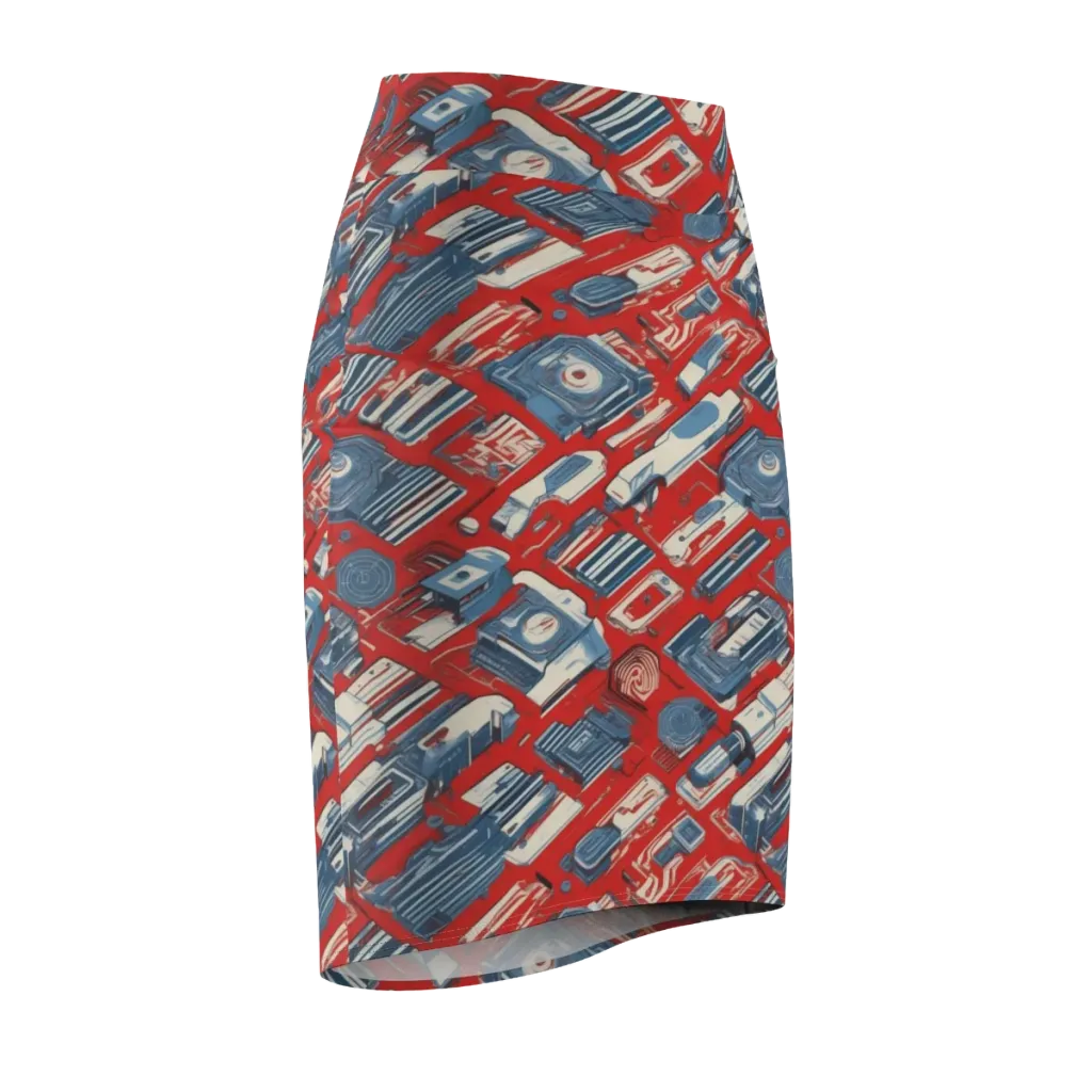 Playback Parade on Pencil Skirt — Front Side