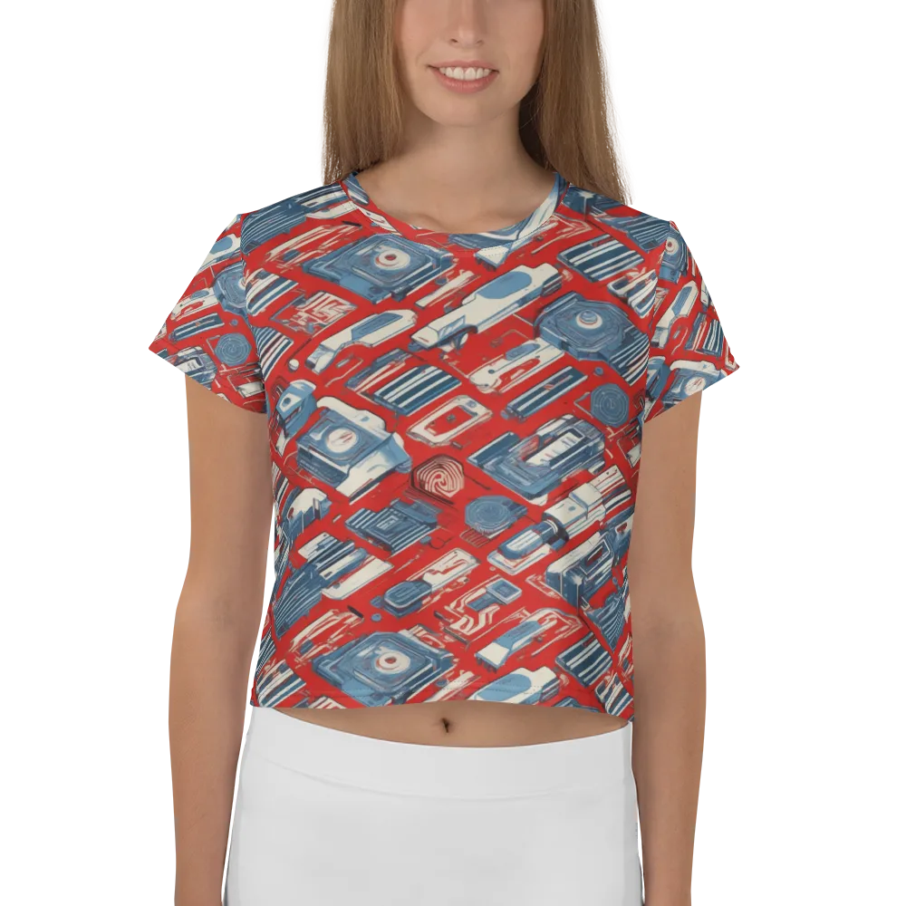 Playback Parade on Crop Tee — Front