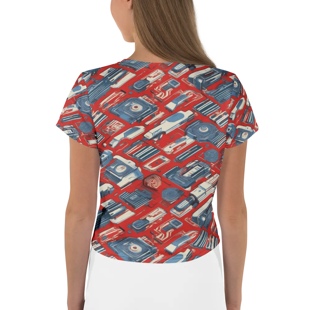 Playback Parade on Crop Tee — Back