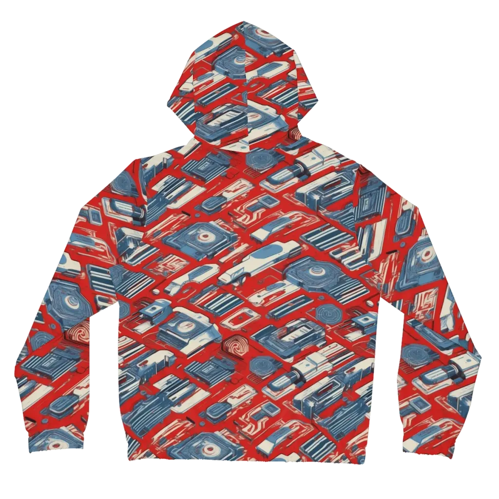 Playback Parade on Women's Full-Zip Hoodie — Back