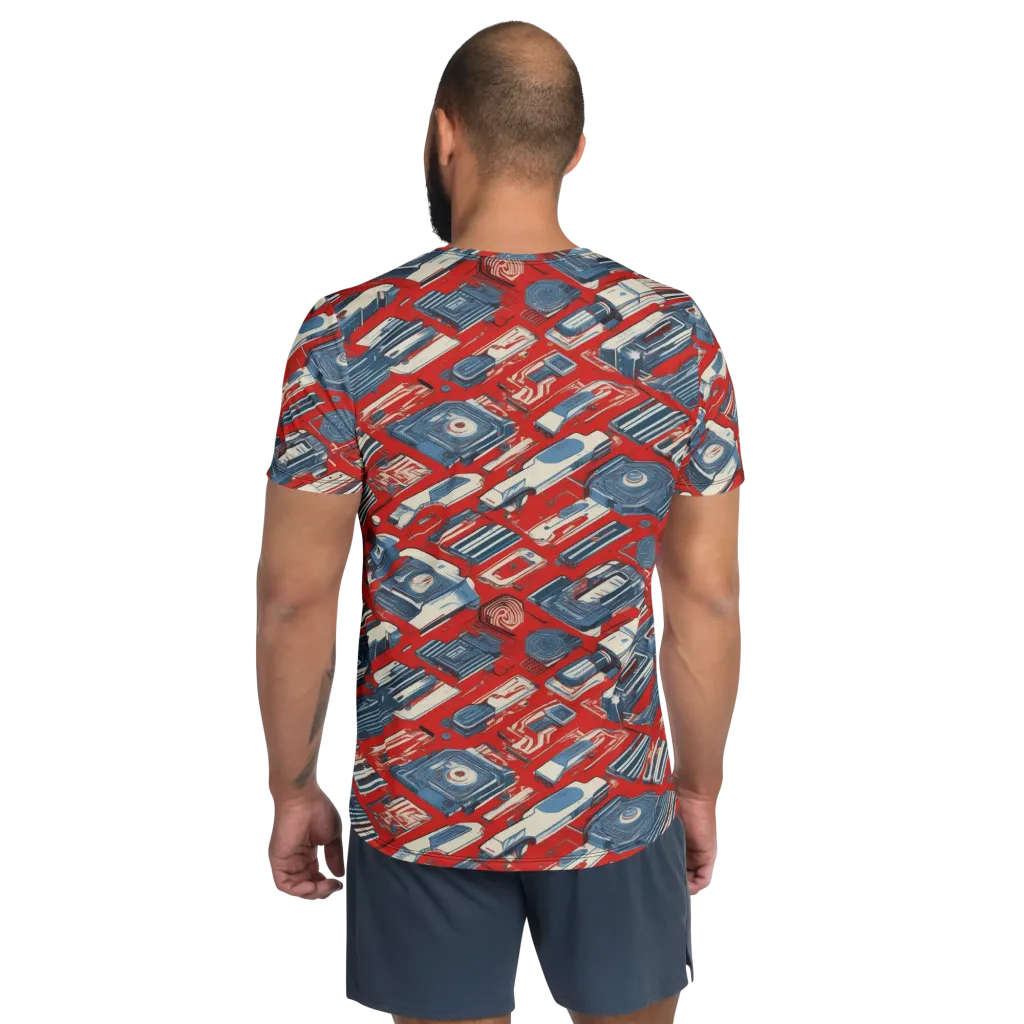 Playback Parade on Men's Athletic T-Shirt — Back