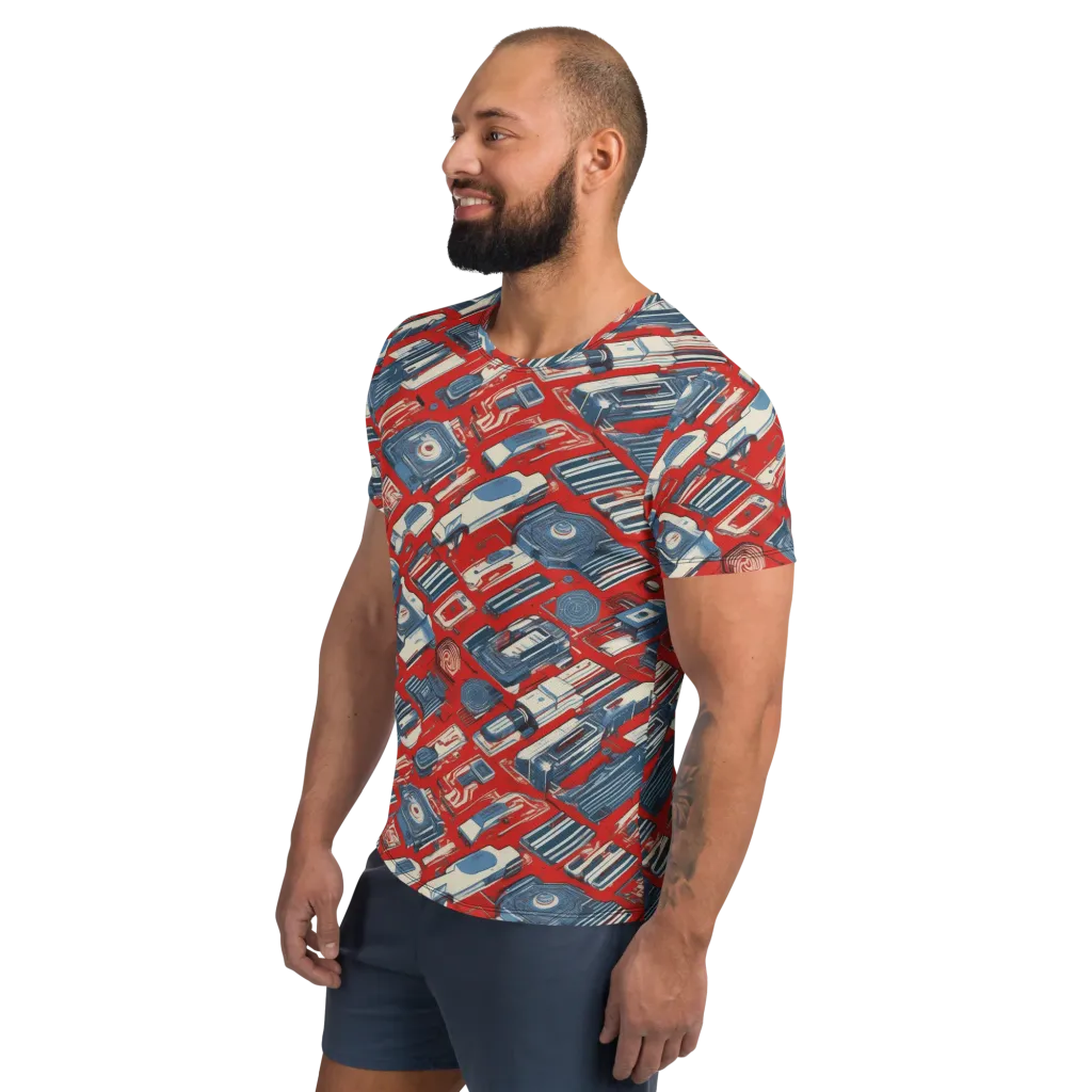 Playback Parade on Men's Athletic T-Shirt — Left